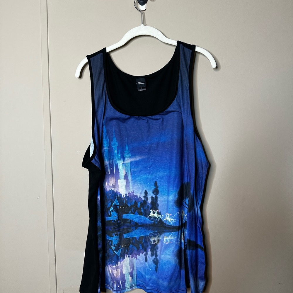Disney Women's Blue Sleeveless Top
